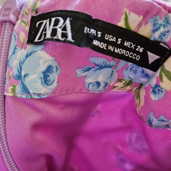 Zara Blogger Favorites Floral Corsetry Inspired Jumpsuit Mini Dress Pink Size S. - Picture 13 of 16